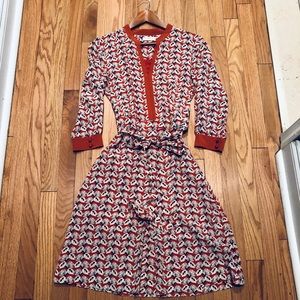 Tory Burch, poppy print tie-waist dress